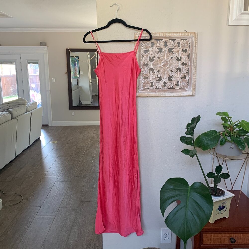 NWT Mari Square Neck Dress in Guava by PISTOLA size S